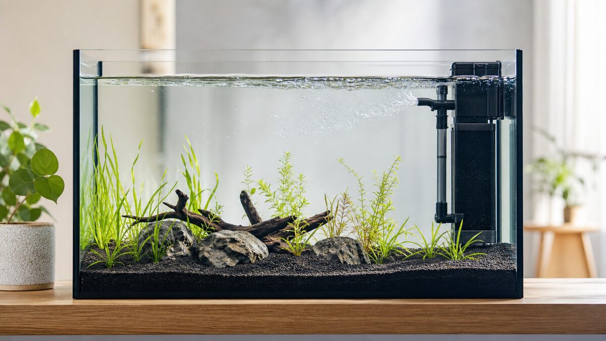 Aquarium filter running before fish are added